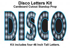 DISCO Letters Cardboard Cutout Standup Kit