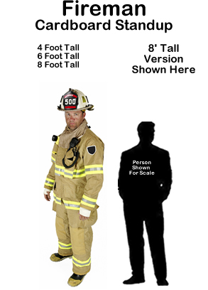 Fireman Cardboard Cutout Standup Prop