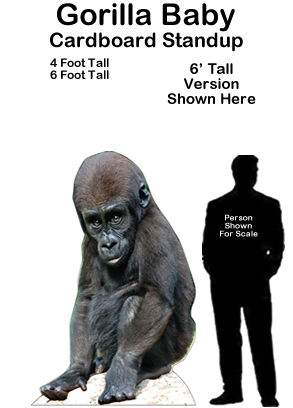 Gorilla Baby Cardboard Cutout Standup Prop