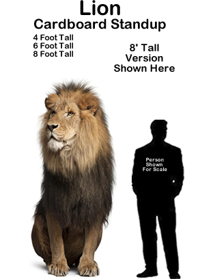 Lion Cardboard Cutout Standup Prop