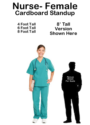 Nurse Female Cardboard Cutout Standup Prop