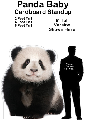 Panda Baby Cardboard Cutout Standup Prop