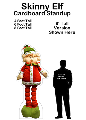 Skinny Elf Cardboard Cutout Standup Prop