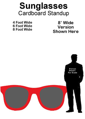 Sunglasses Cardboard Cutout Standup Prop