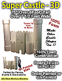 Giant Super Castle 3D Foam Prop - 6 Foot by 7 Foot