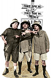 Three Stooges Safari - The Three Stooges Cardboard Cutout Standup Prop