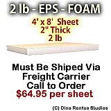 EPS Foam Sheet - 2 lb Density - 48x96x2
