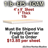 EPS Foam Sheet - 1 lb Density - 48x96x1