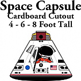 Space Capsule Cardboard Cutout Standup Prop