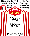 Circus Tent Entrance Cardboard Cutout Standup Prop
