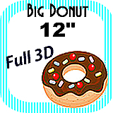 Big/Giant Donut Foam Prop 12"