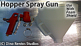 Pneumatic Hopper Spray Gun for Foam Coating - 1 Gallon