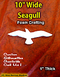 8 Inch Seagull  Foam Shape Silhouette